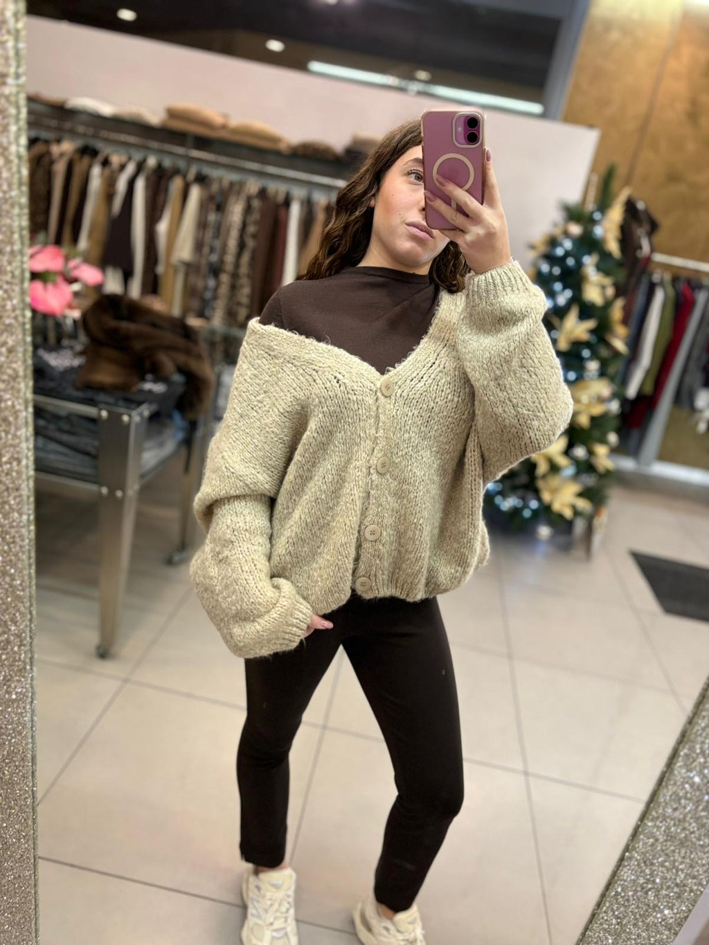 Cardigan a maglia larga