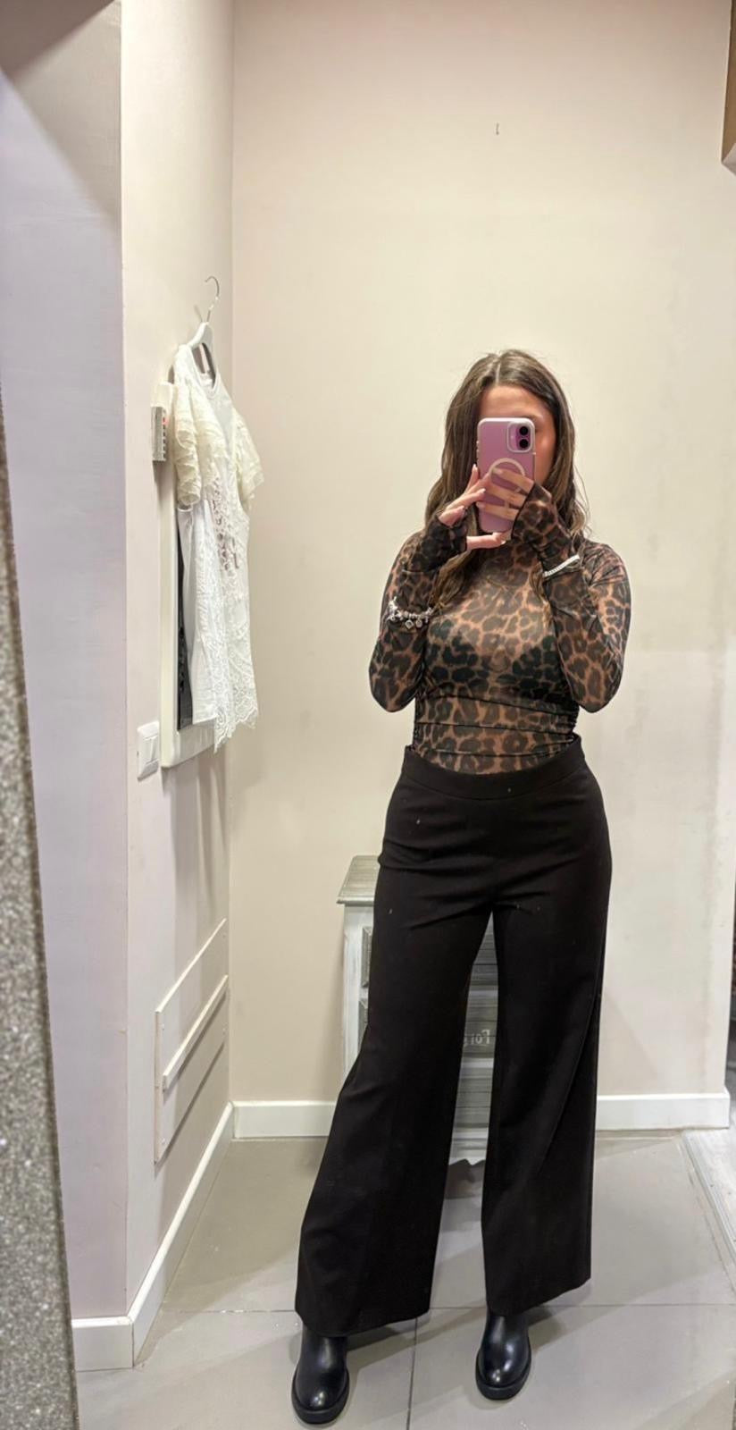 Pantalone palazzo a vita alta