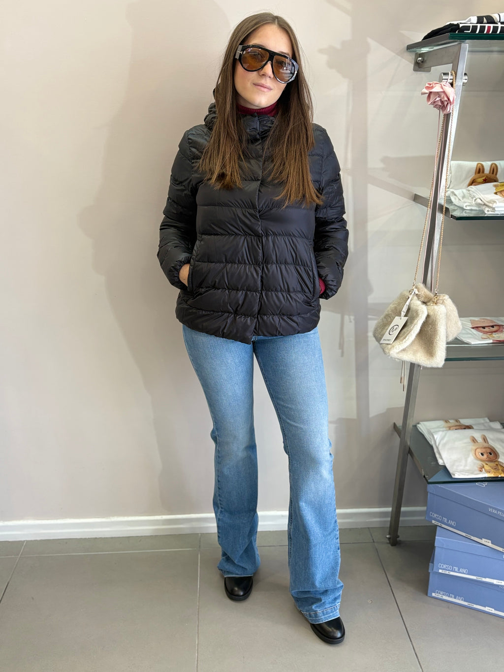 Piumino con cappuccio