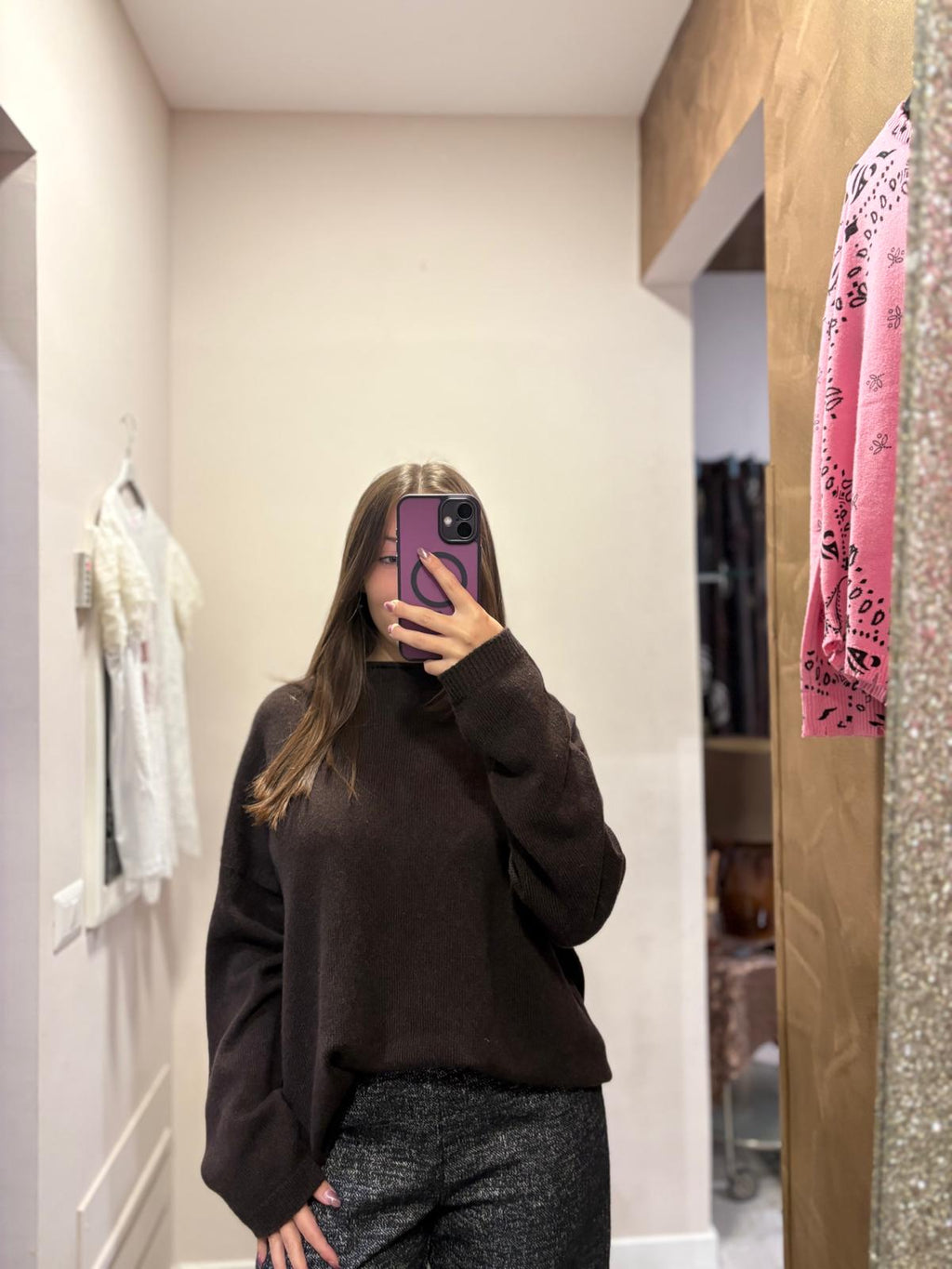 Maglione scollo a barchetta