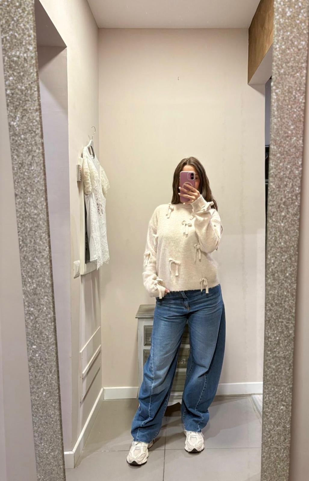 Maglione con i fiocchi