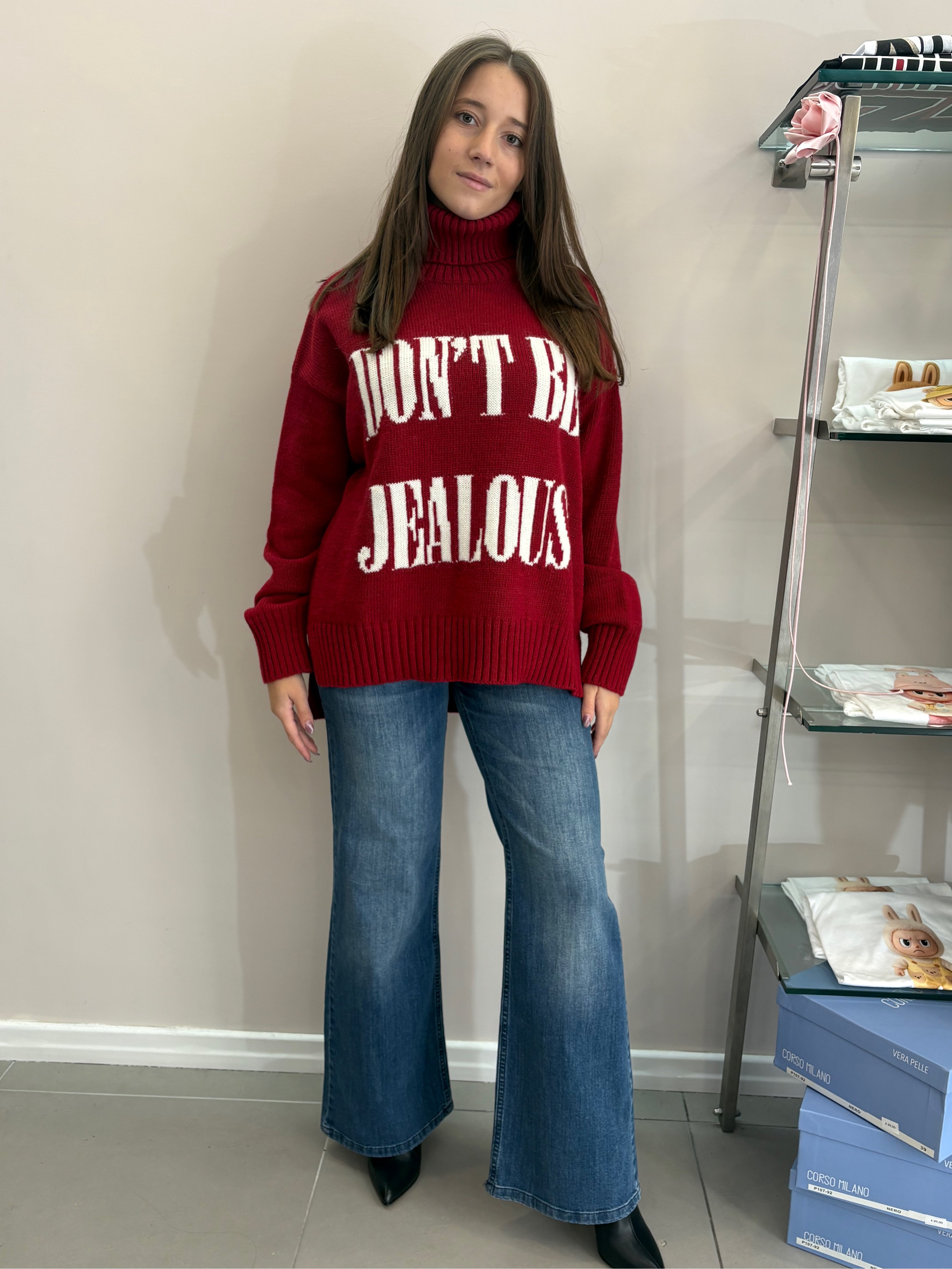 Maglione con scritta