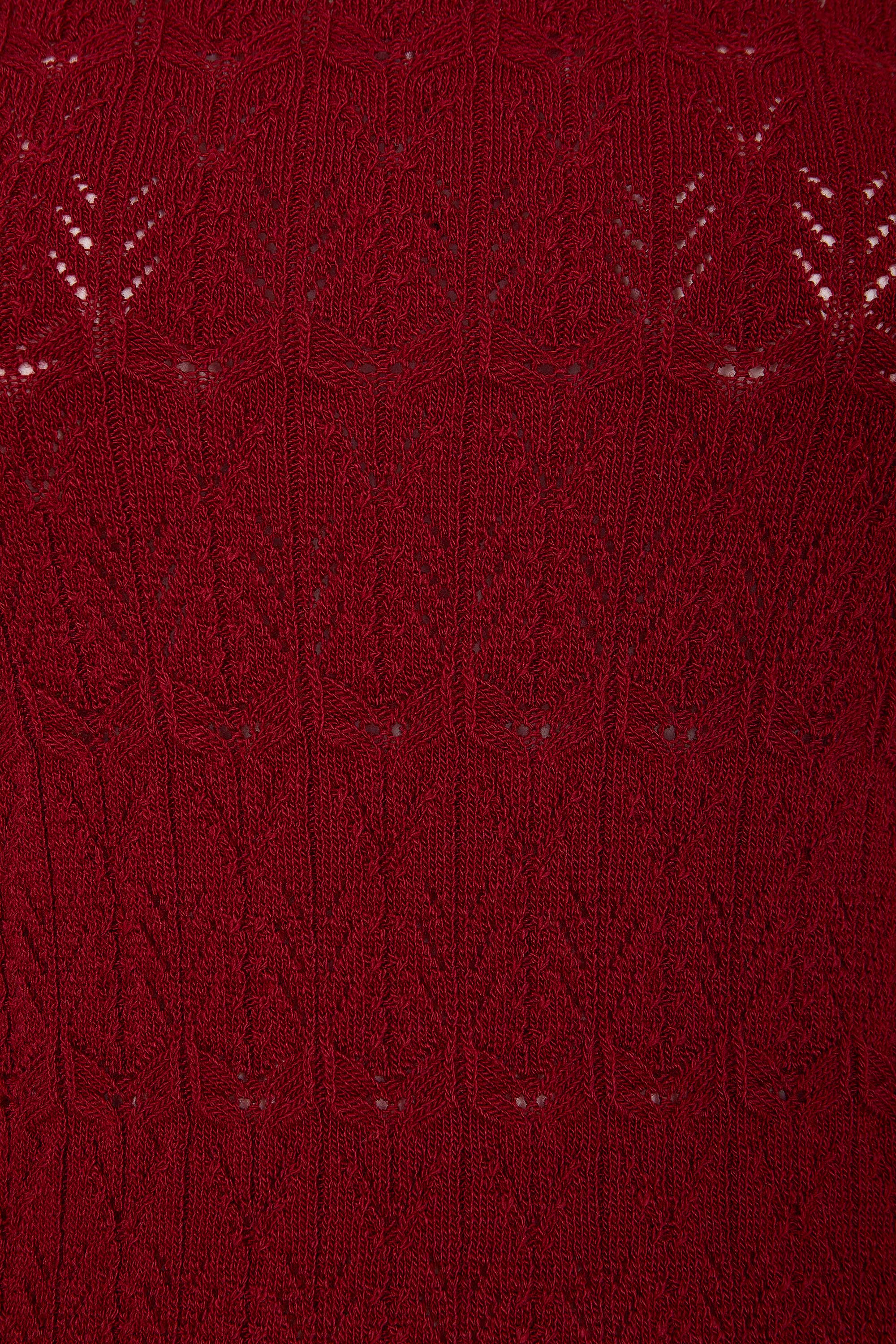 Maglia girocollo in maglia punto pizzo