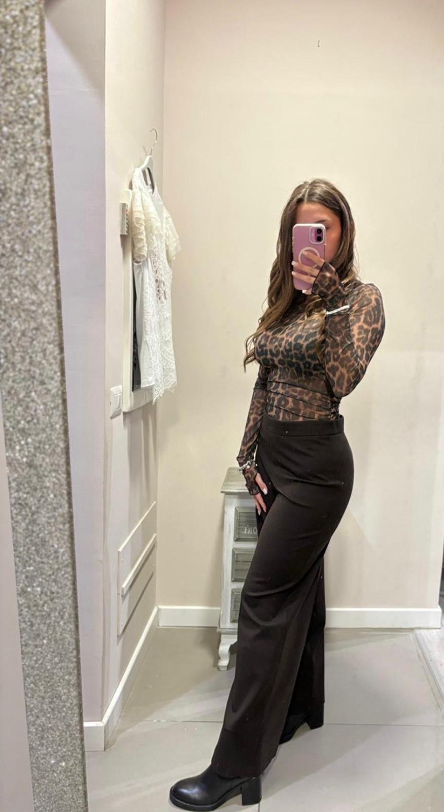 Pantalone palazzo a vita alta