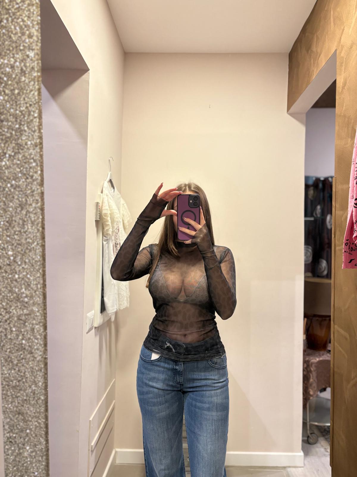 Maglia maculata girocollo