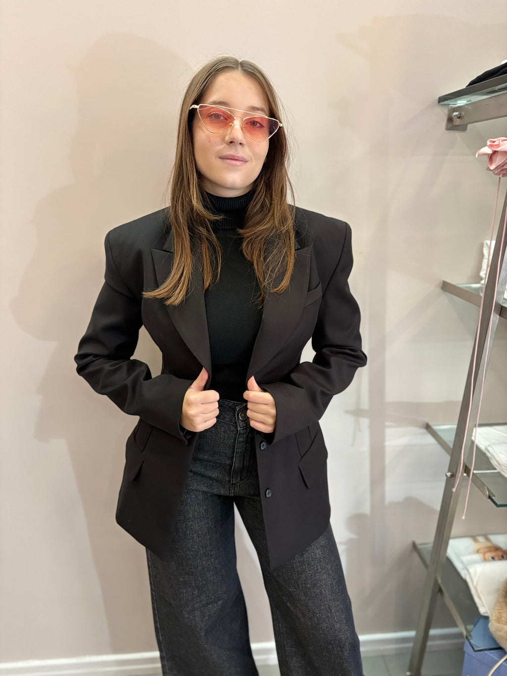 Giacca Bustier con bottoni nascosti