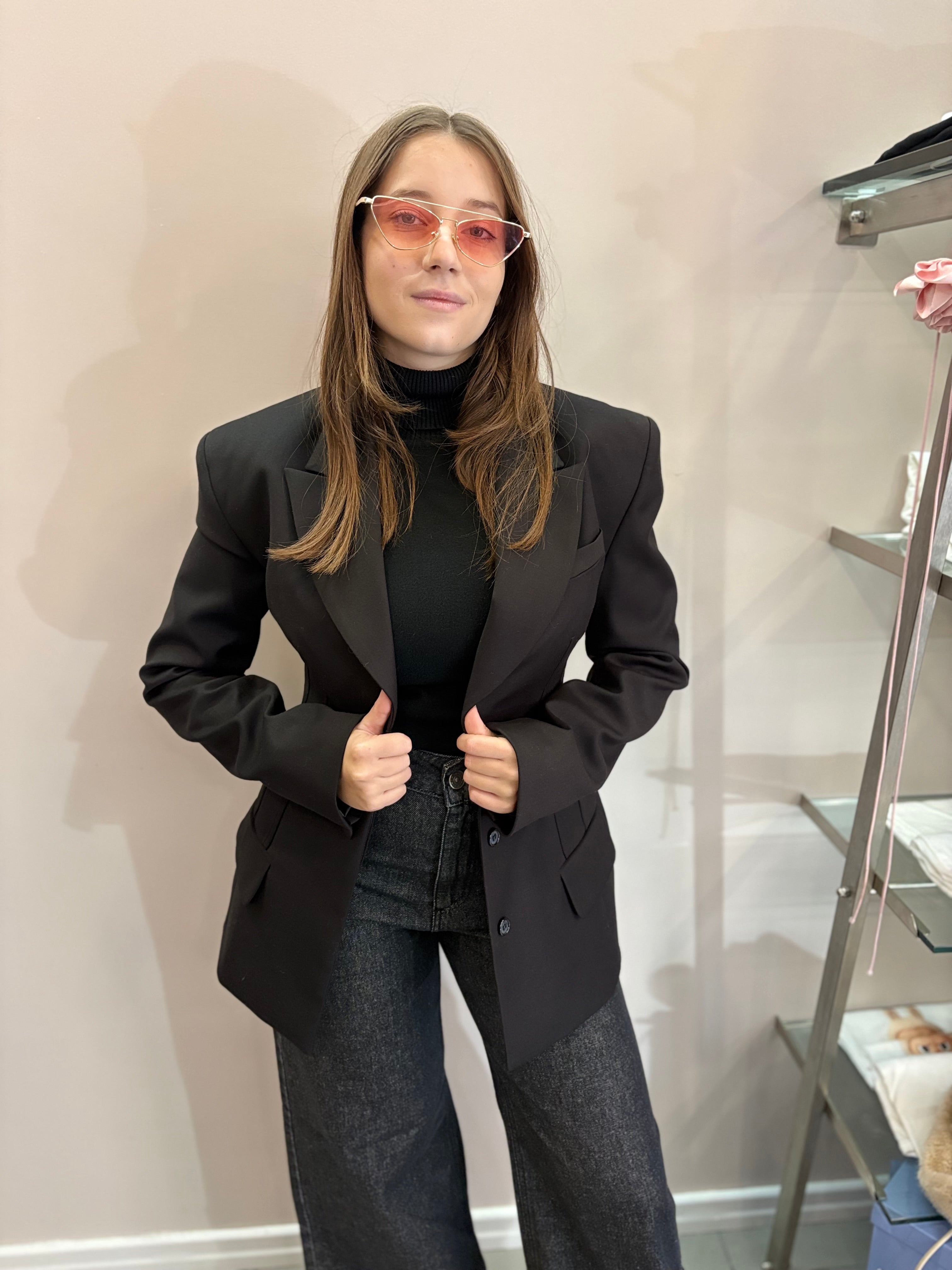 Giacca Bustier con bottoni nascosti