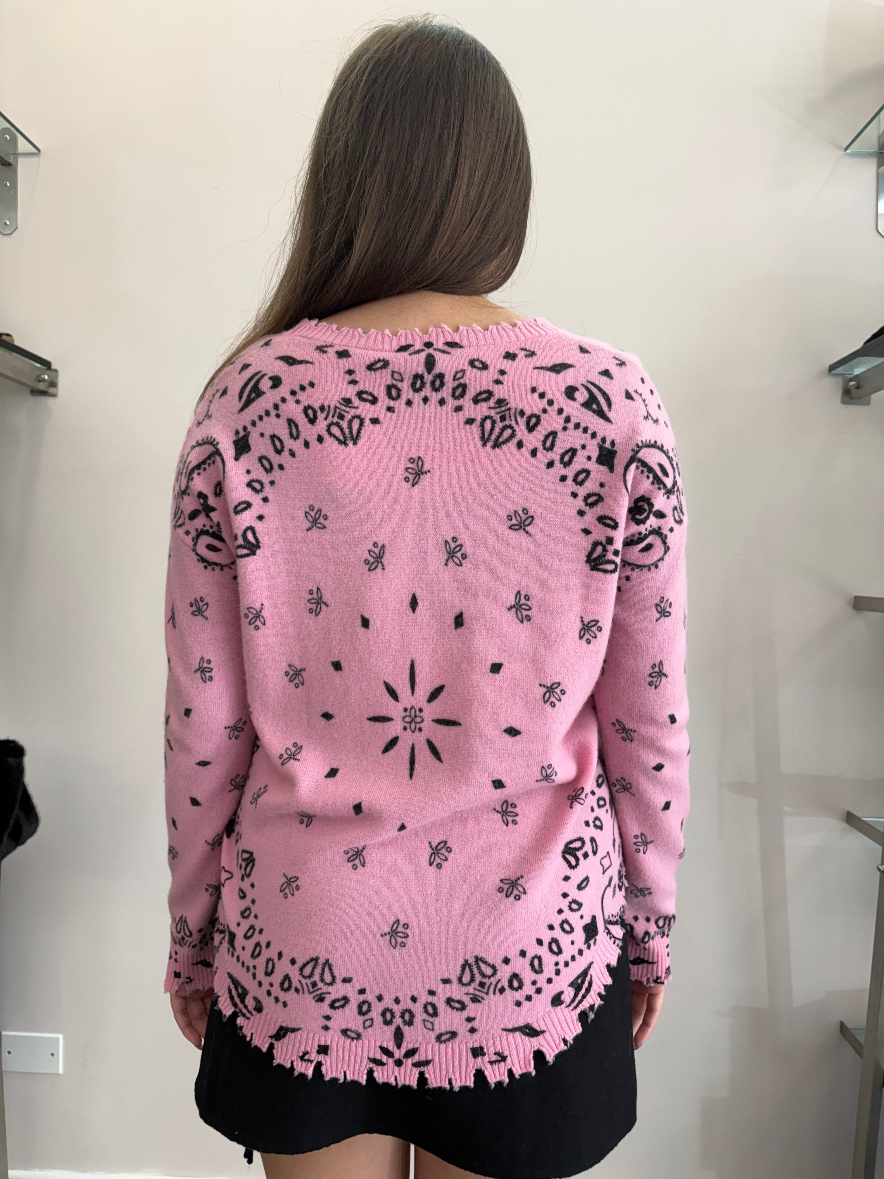 Maglione con disegno stile bandana