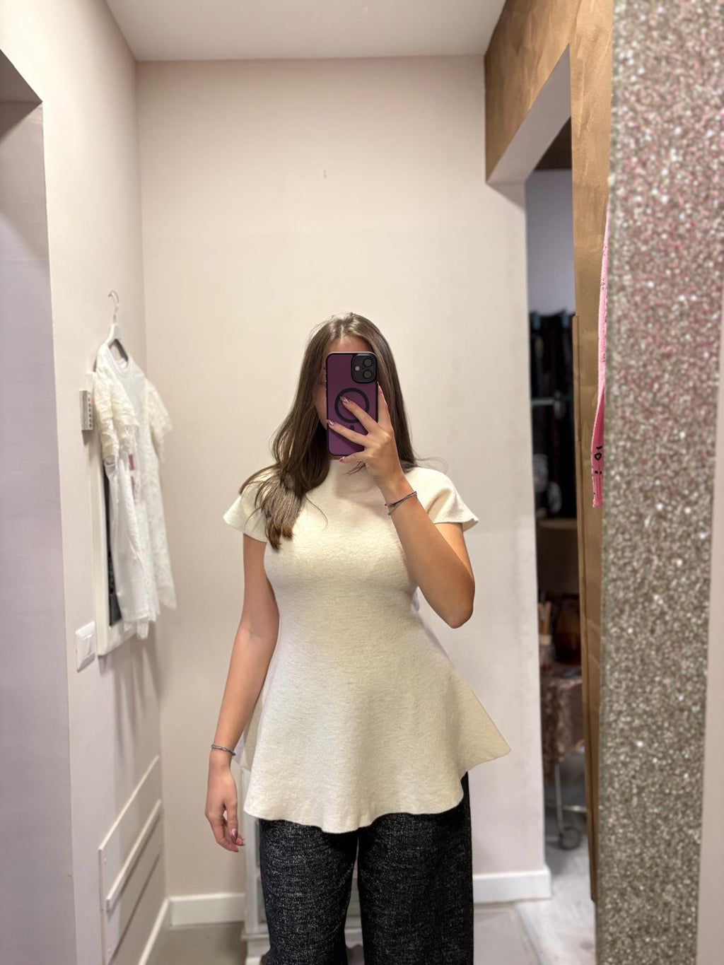 Maglia con fondo svasato