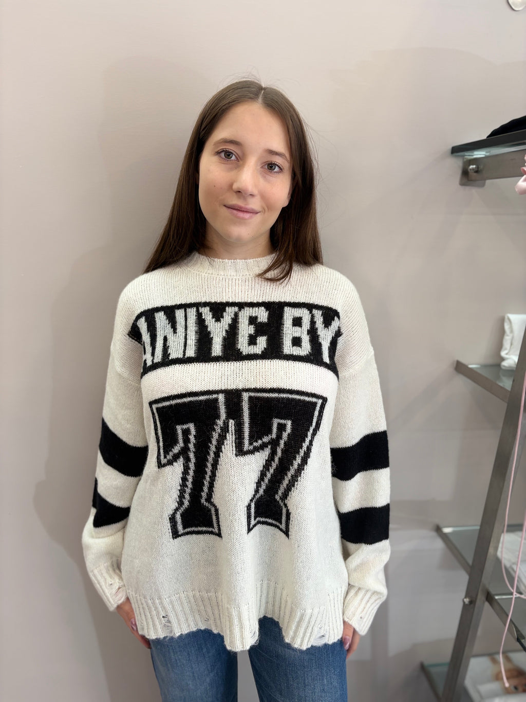 Maglione con logo centrale