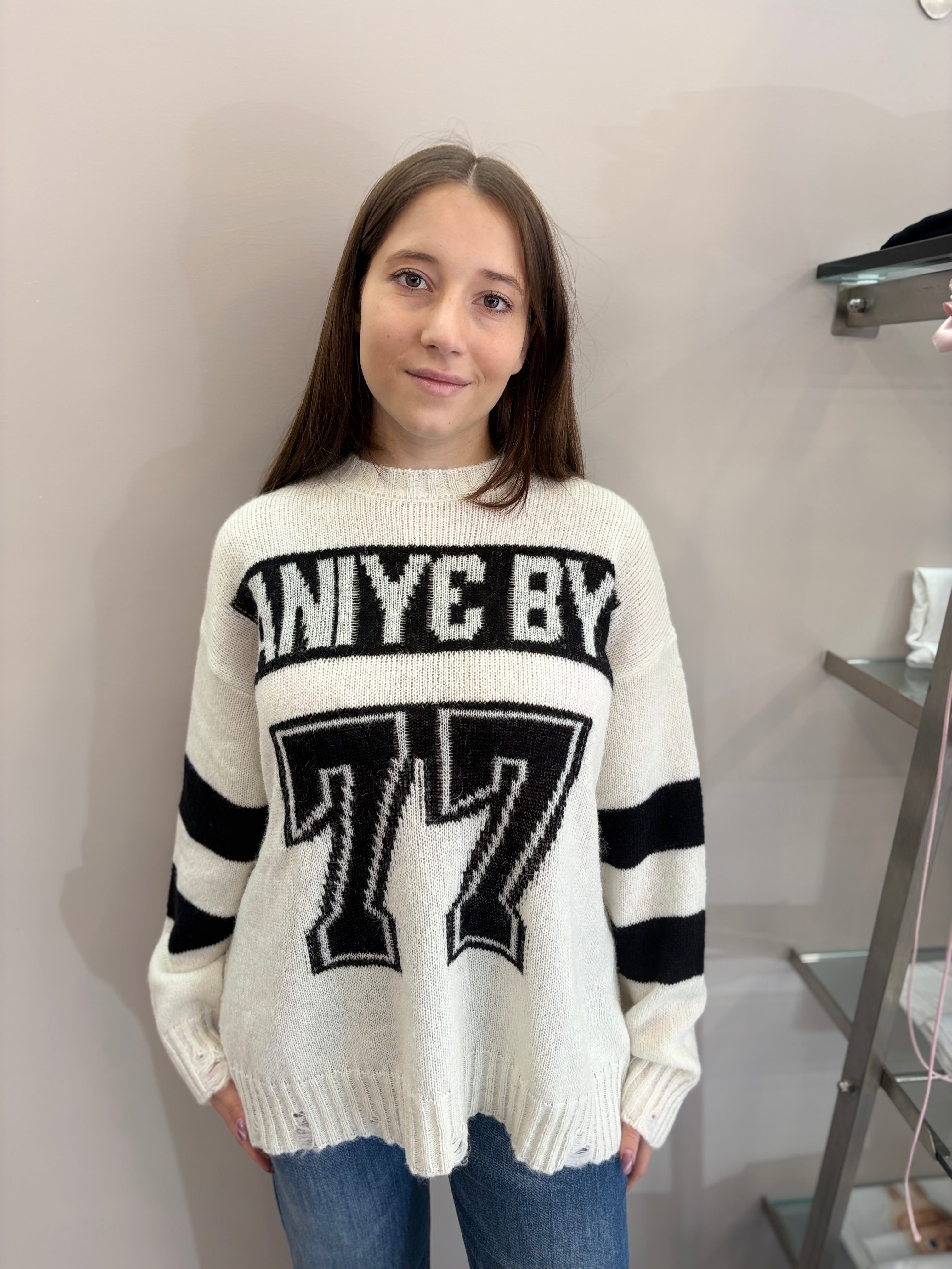 Maglione con logo centrale