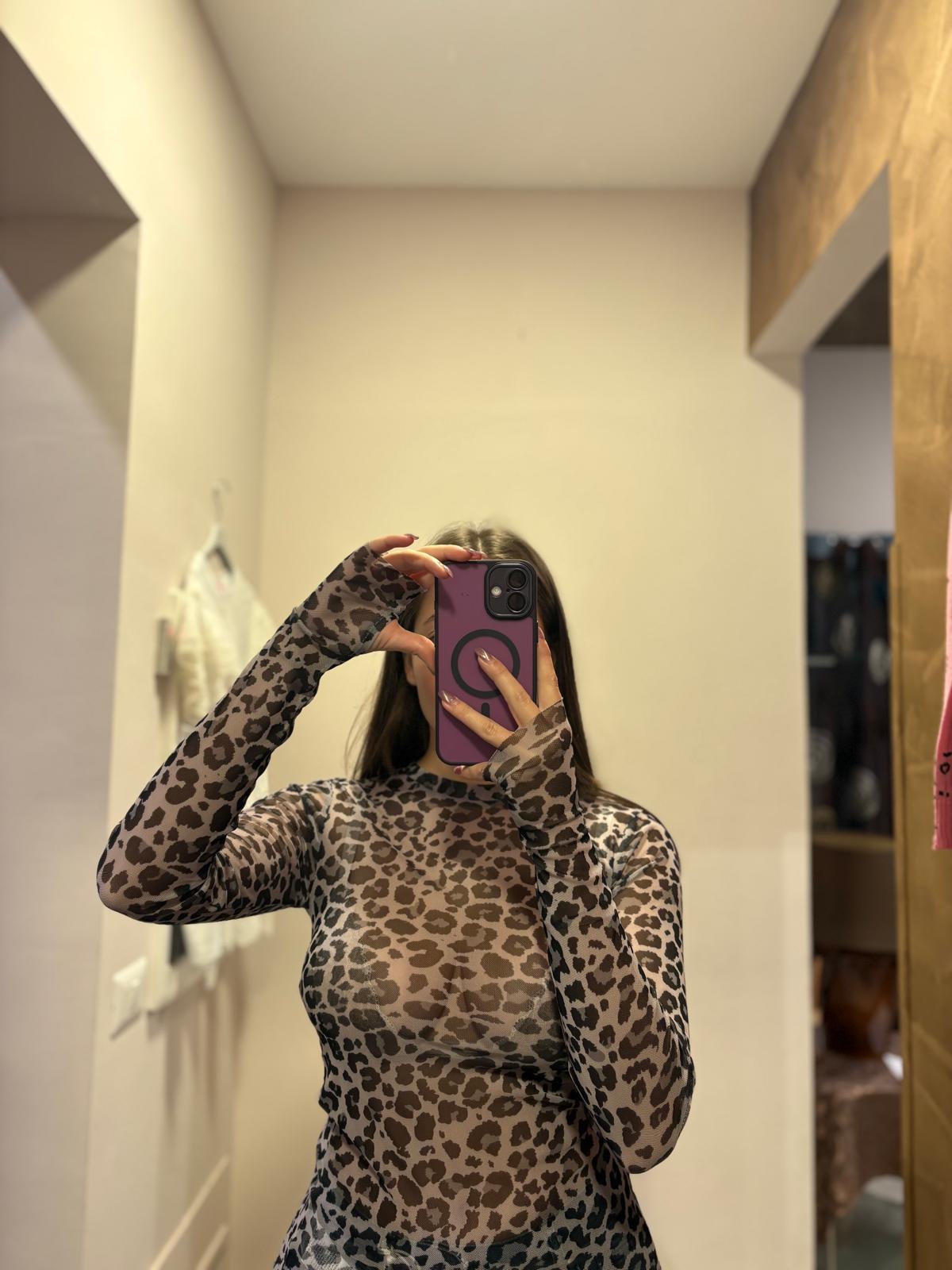 Maglia maculata girocollo