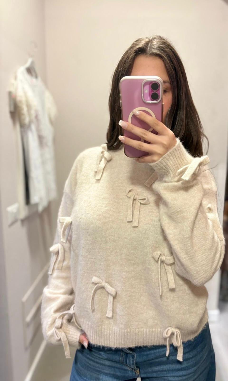 Maglione con i fiocchi