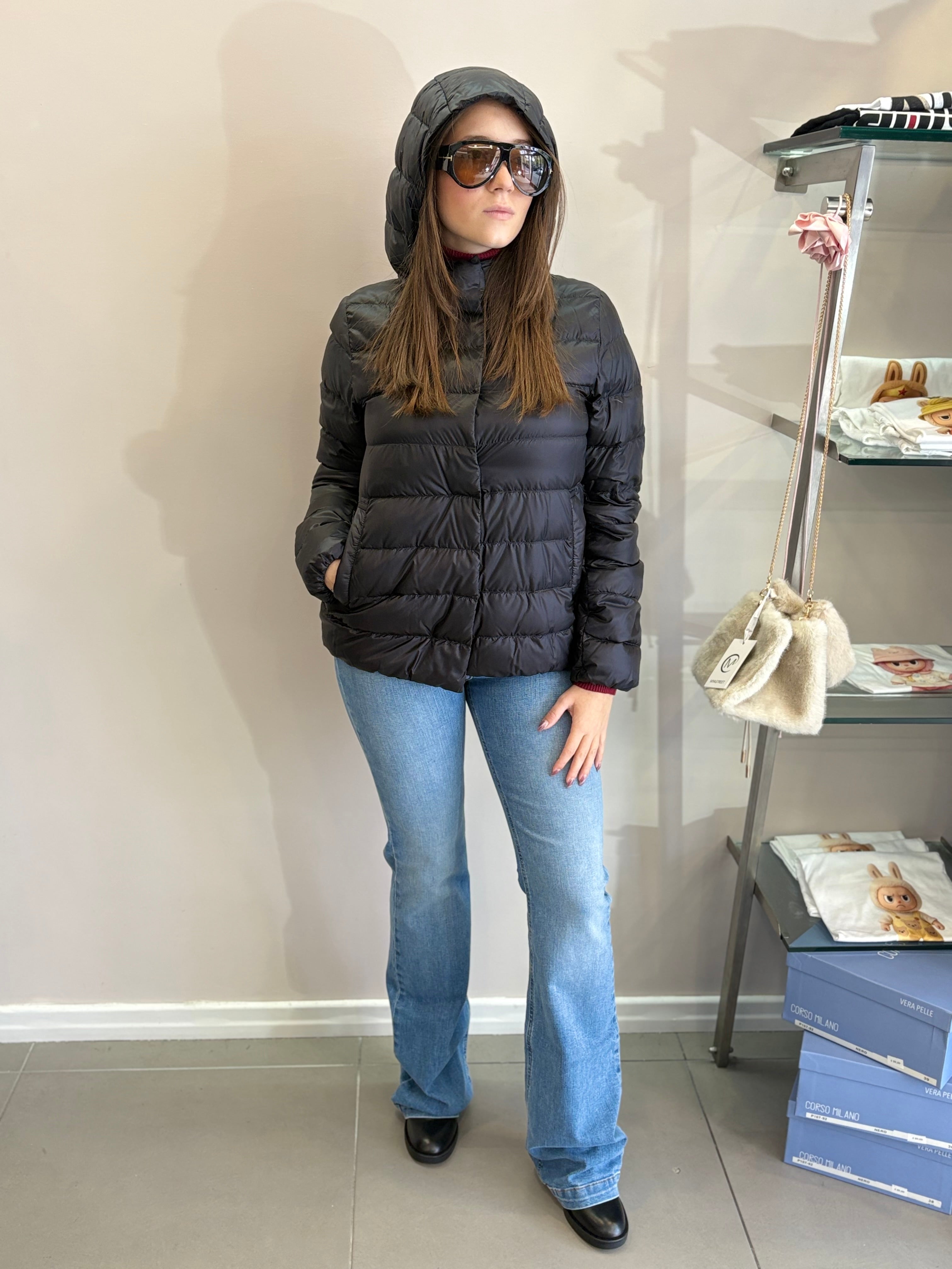 Piumino con cappuccio