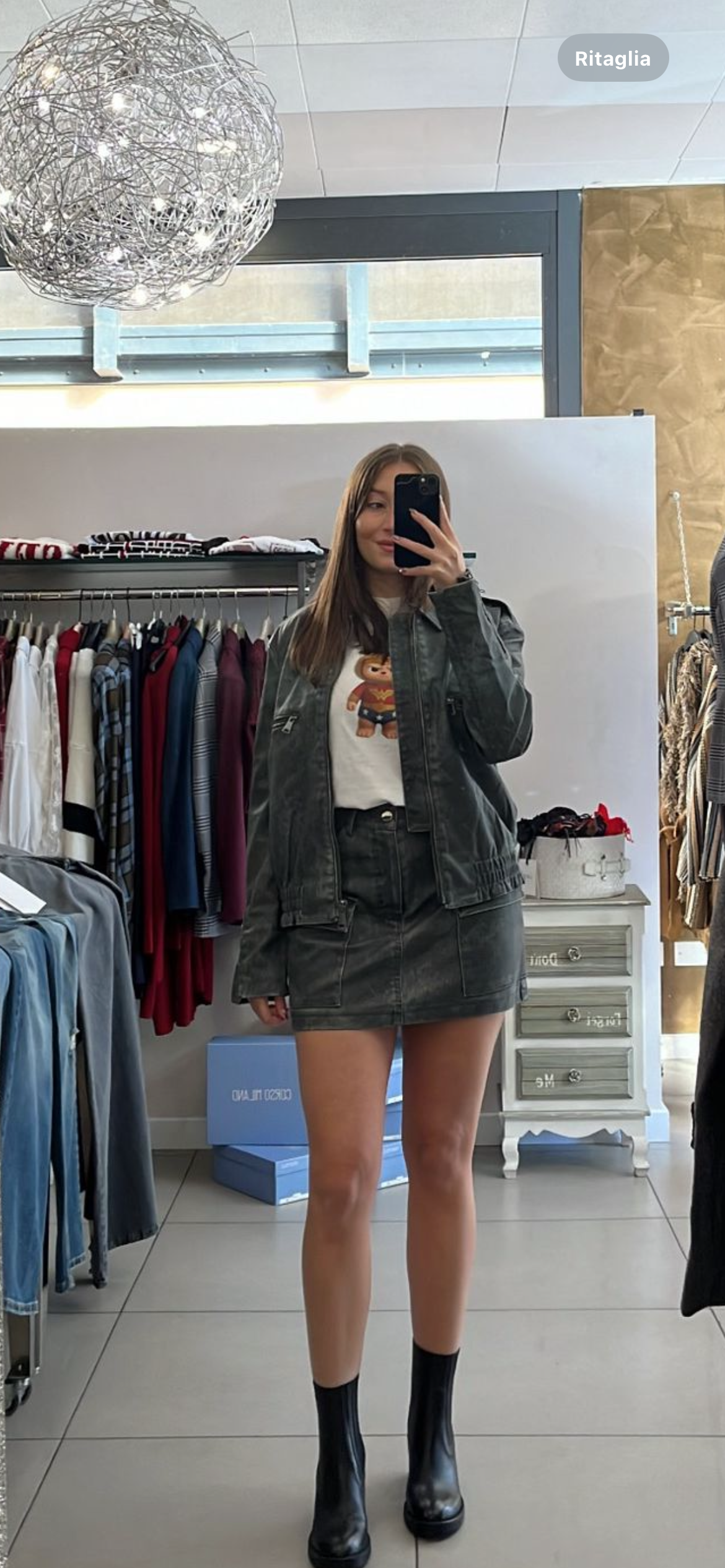 Minigonna in ecopelle