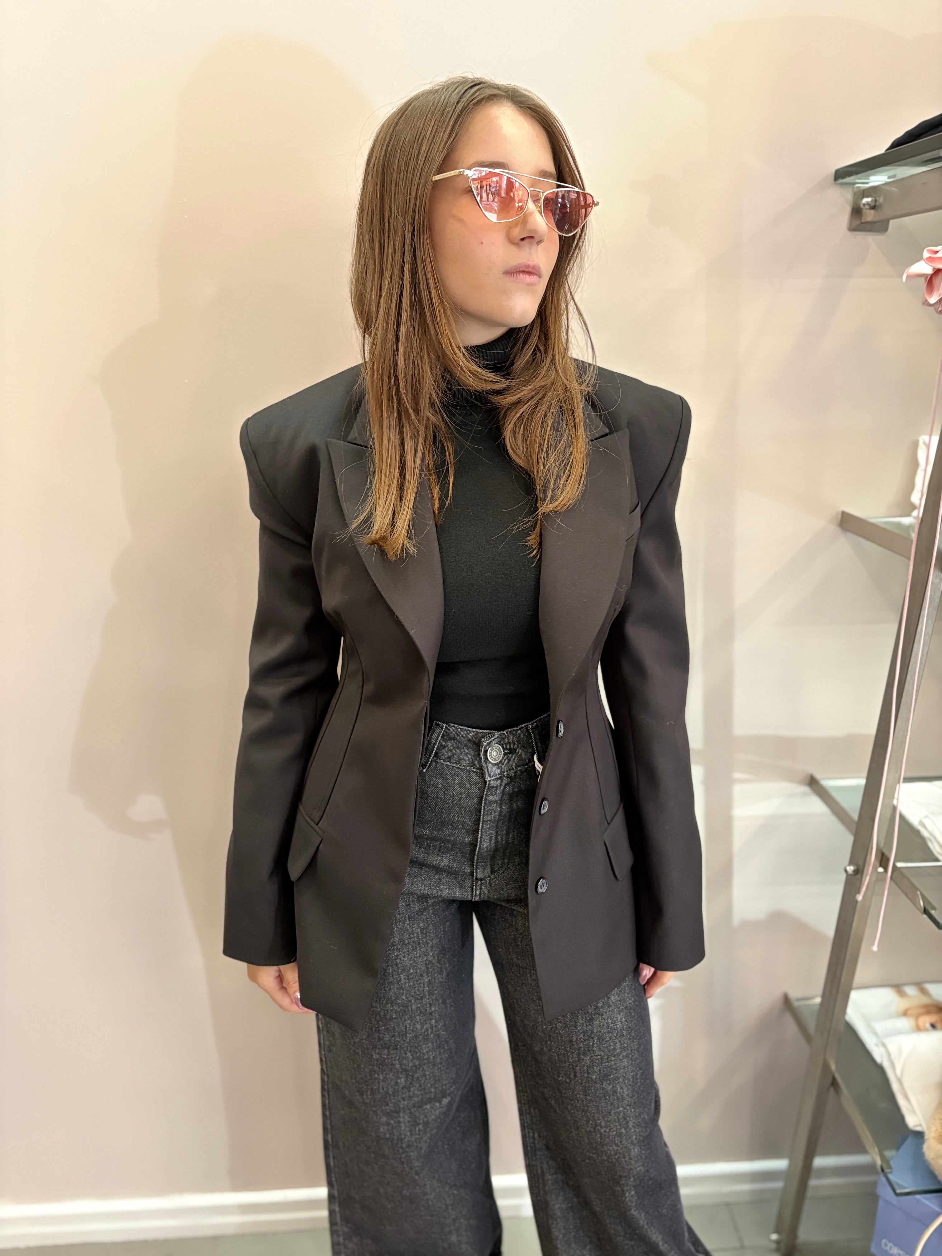 Giacca Bustier con bottoni nascosti