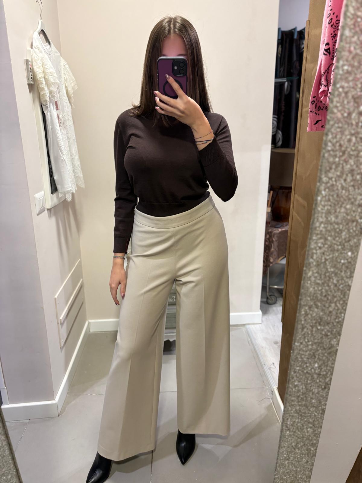 Pantalone palazzo a vita alta