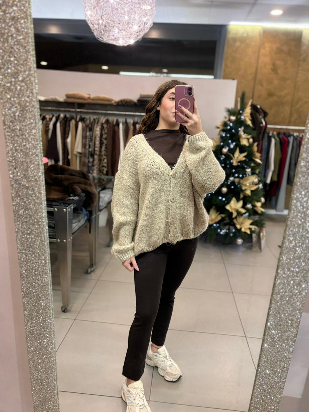 Cardigan a maglia larga