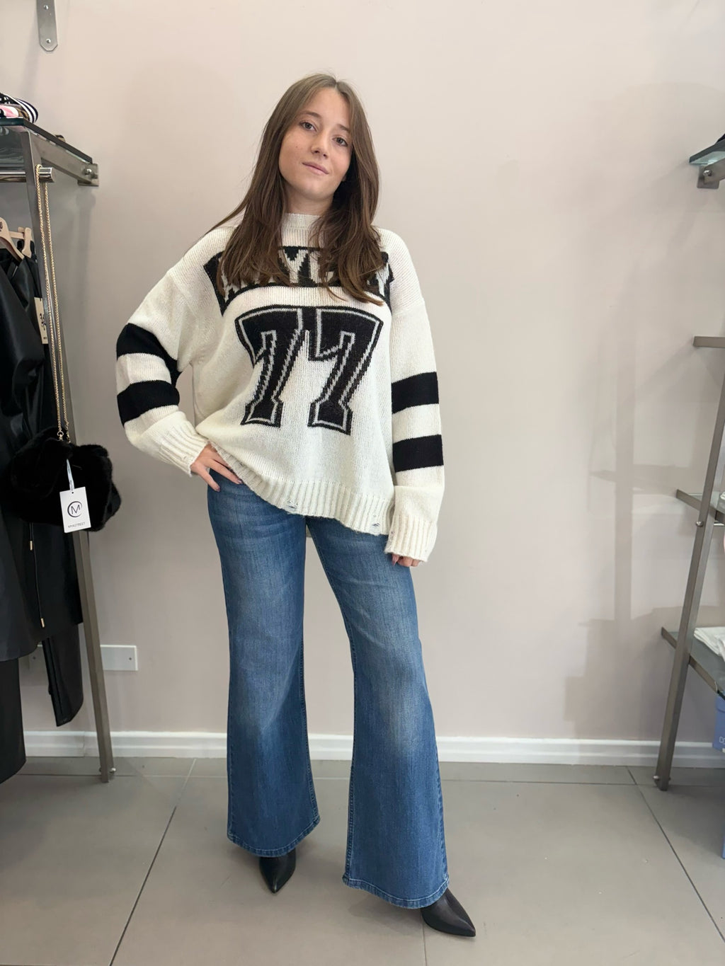 Maglione con logo centrale